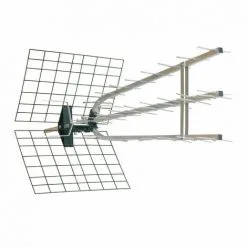 METRONIC Antenne D'extérieur Trinappe Amplifiée 45 DB - 694 MHz - Gris