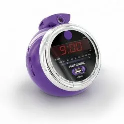 METRONIC Radio-réveil Pop Purple FM USB Projection Double Alarme - Violet - Violet