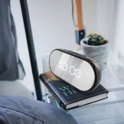 METRONIC Radio-réveil FM Miroir Double Alarme - Noir Et Argent - Noir 8 METRONIC Radio-réveil FM Miroir Double Alarme - Noir Et Argent - Noir -Metronic Soldes Boutique 26853021 4