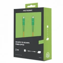 METRONIC Câble Fibre Optique Monomode 2 M - Orange Et Vert - Orange -Metronic Soldes Boutique 40901075 3