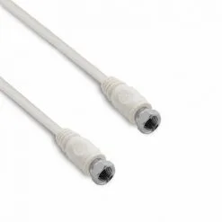 METRONIC Câble TV Satellite Coaxial Fiches F Mâle/mâle 5 M - Blanc