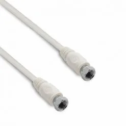 METRONIC Câble TV Satellite Coaxial Fiches F Mâle/mâle 10 M - Blanc