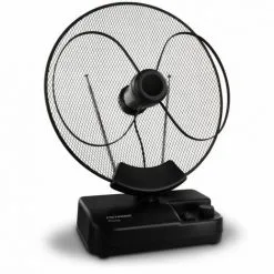 METRONIC Antenne D'intérieur Prima Amplifiée FM/DAB+ 4K 49 DB - Noire - Noir