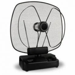 METRONIC Antenne D'intérieur Tersera Amplifiée FM/DAB+ 4K 59 DB - Noire - Noir