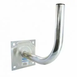 METRONIC Fixation Murale - Déport De 300 Mm, Tube Diam. 40 Mm, Galva - Gris