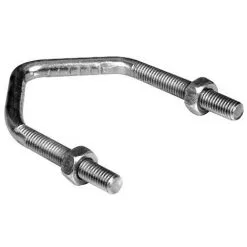 METRONIC Fixation Bride D'étrier Pour Mât Diam 25-50 Mm, Entraxe 60 Mm - Gris