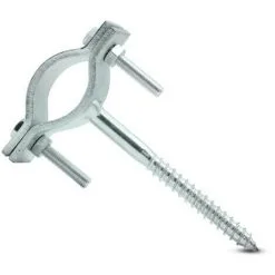 METRONIC Fixation Collier De Tire-fond Acier Pour Mât Diam. 33-45 Mm - Gris