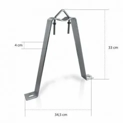 METRONIC Fixation De Mât Diam. 30-45 Mm / Déport 300 Mm - Gris -Metronic Soldes Boutique 5067766 4