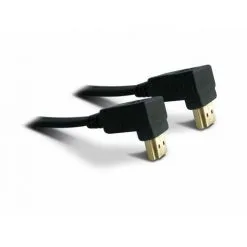 METRONIC Câble HDMI High Speed Mâle/mâle Plat Coudé 1,5 M - Noir