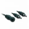 METRONIC Adaptateur Jack Stéréo 3,5 Mm Fem./2 RCA Fem. 0,1 M - Noir