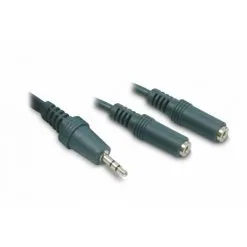 METRONIC Câble Audio Jack Stéréo 3,5 Mm Mâle/2 Fem. 1,8 M - Noir