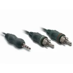 METRONIC Câble Audio Jack Stéréo 3,5 Mm Mâle/2 RCA Mâle 1,2 M - Noir