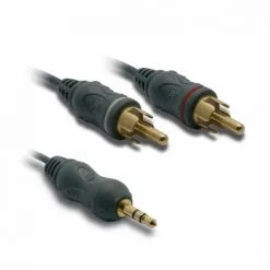 METRONIC Câble Audio Jack Stéréo 3,5 Mm Mâle /2 RCA Mâle 10 M - Noir