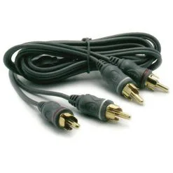 METRONIC Câble Audio 2 RCA Mâle/mâle 1,2 M - Noir
