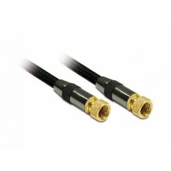 METRONIC Câble TV Premium Satellite Coaxial Fiches F Mâle/mâle 5 M - Noir