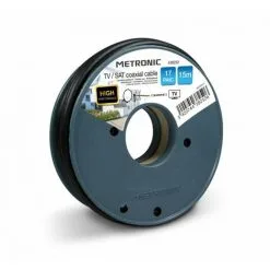 METRONIC Câble TV Coaxial Bobine 17 PAtC 15 M - Noir - Noir