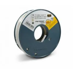 METRONIC Câble TV Coaxial Bobine 17 VAtC 15 M - Blanc - Blanc
