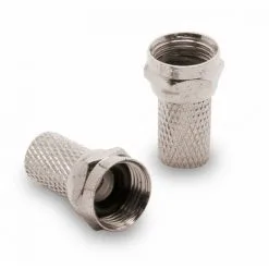 METRONIC Fiche TV (lot De 2) SAT F Mâle à Joint Torique - Gris