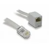 METRONIC Câble Ethernet RJ45 Mâle/fem. Plat - Rallonge 1,8 M - Blanc
