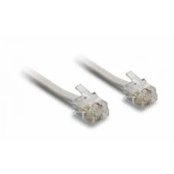 METRONIC Câble Téléphonique RJ11 Pour Modem, Contacts Dorés 10 M - Blanc