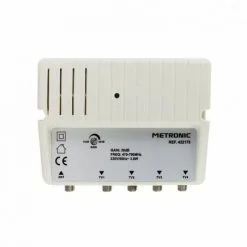 METRONIC Amplificateur Répartiteur Blindé Réglage De Gain/4 Sorties Fiche F - Blanc -Metronic Soldes Boutique 5557986 3