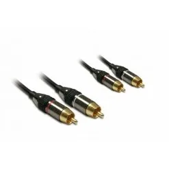 METRONIC Câble Audio Premium 2 RCA Mâle/mâle 1,5 M - Noir
