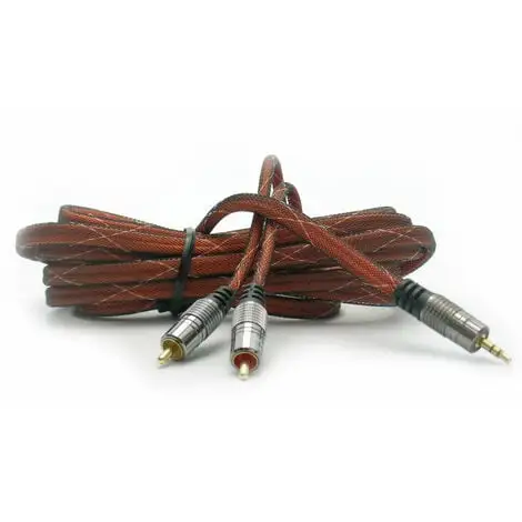METRONIC Câble Audio Jack Stéréo 3,5 Mm Mâle/2 RCA Mâle 3 M - Orange - Orange 1 METRONIC Câble Audio Jack Stéréo 3,5 Mm Mâle/2 RCA Mâle 3 M - Orange - Orange