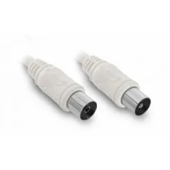 METRONIC Câble TV Coaxial 9,52 Mm Mâle/fem. 5 M - Blanc - Blanc