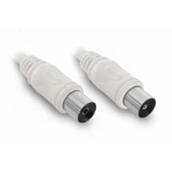METRONIC Câble TV Coaxial 9,52 Mm Mâle/fem. 10 M - Blanc - Blanc