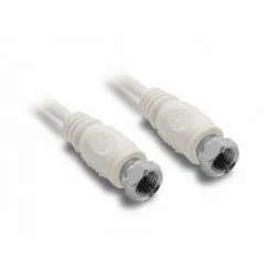 METRONIC Câble TV Satellite Coaxial Fiches F Mâle/mâle 0,5 M - Blanc