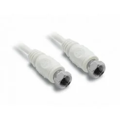 METRONIC Câble TV Satellite Coaxial Fiches F Mâle/mâle 5 M - Blanc
