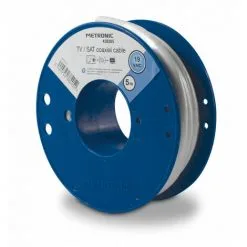 METRONIC Câble TV Coaxial Bobine 19 VATC 5 M - Blanc - Blanc