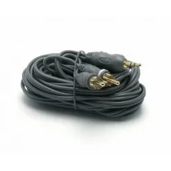 METRONIC Câble Audio Jack Stéréo 3,5 Mm Mâle/2 RCA Mâle 5 M - Noir