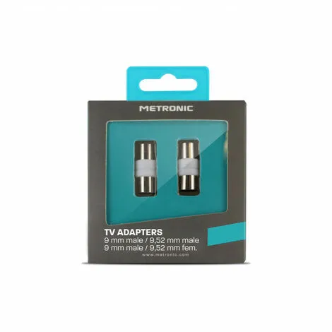 METRONIC Raccord (lot De 2) 9 Mm/9,52 Mm Mâle/fem. Et Mâle/mâle - Gris 2 METRONIC Raccord (lot De 2) 9 Mm/9,52 Mm Mâle/fem. Et Mâle/mâle - Gris – Image 2