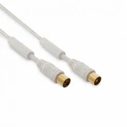 METRONIC Câble TV Coaxial 9,52 Mm Mâle/fem. 2 M - Blanc