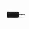 METRONIC Adaptateur Jack Stéréo 2,5 Mm Mâle/3,5 Mm Fem. - Noir