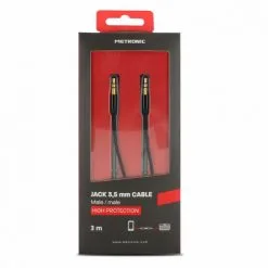METRONIC Câble Audio Jack Stéréo 3,5 Mm Mâle/mâle 3 M - Noir -Metronic Soldes Boutique 58688622 3