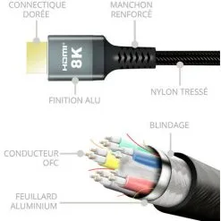 METRONIC Câble HDMI 2.1 Ultra High Speed 1,5 M - Noir -Metronic Soldes Boutique 58688626 3