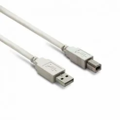 METRONIC Câble USB A Mâle/B Mâle USB 2.0 - 1,8 M - Blanc - Blanc