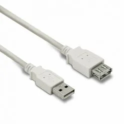 METRONIC Câble USB A Mâle/A Fem. USB 2.0 - 3 M - Blanc - Blanc