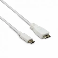 METRONIC Câble USB-C /micro-B USB 3.1 - 1 M - Blanc - Blanc