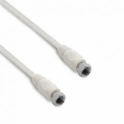 METRONIC Câble TV Satellite Coaxial Fiches F Mâle/mâle 2 M - Blanc