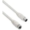 METRONIC Câble TV Satellite Coaxial F/9,52 Mm Mâle/mâle 2 M - Blanc