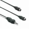METRONIC Adaptateur Jack Stéréo 3,5 Mm Fem./2 RCA Fem 0,1 M - Noir