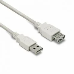 METRONIC Câble USB A Mâle/A Fem. USB 2.0 - 1,8 M - Blanc - Blanc