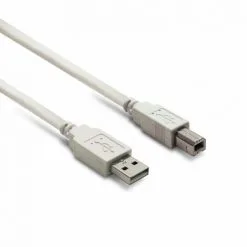 METRONIC Câble USB A Mâle/B Mâle USB 2.0 - 3 M - Blanc - Blanc