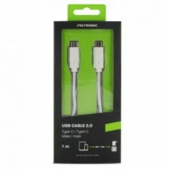 METRONIC Câble USB-C Mâle/USB-C Mâle 1 M - Blanc - Blanc -Metronic Soldes Boutique 58688757 3