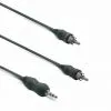 METRONIC Câble Audio Jack Stéréo 3,5 Mm Mâle/2 RCA Mâle 5 M - Noir