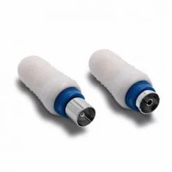 METRONIC Fiche TV (lot De 2) Blindée 9,52 Mm Mâle+ Fem. - Blanc