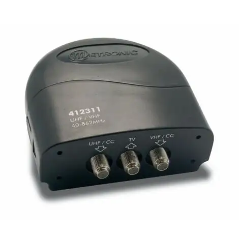 METRONIC Coupleur D'extérieur étanche UHF/VHF - Noir 1 METRONIC Coupleur D'extérieur étanche UHF/VHF - Noir